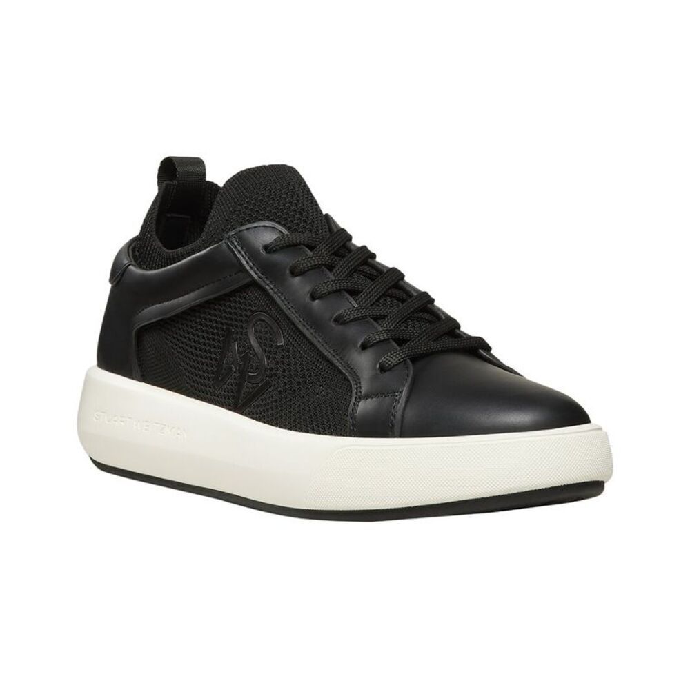 Stuart Weitzman 5050 Pro Leather Sneaker, Black